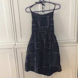 Crewcuts navy print halter dress Sz14